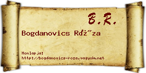 Bogdanovics Róza névjegykártya